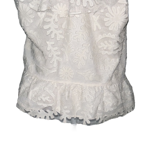 NWOT Anthropologie Textured Ivory Mesh Lace Off The Shoulder Top Blouse - XL - Picture 11 of 16